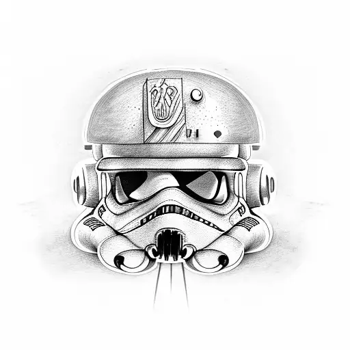 bart Simpson in storm trooper suit tattoo design idea