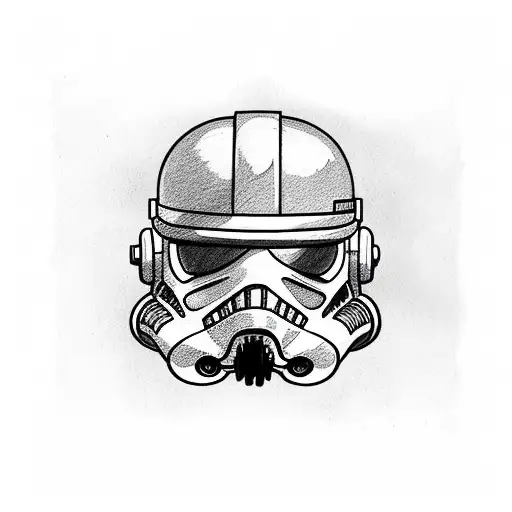 Bart Simpson storm trooper suit tattoo design idea