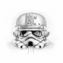 bart Simpson in storm trooper suit tattoo design idea