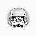 bart Simpson in storm trooper suit tattoo design idea