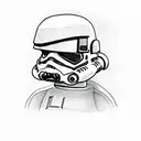 Bart Simpson storm trooper suit tattoo design idea