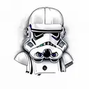 Bart Simpson storm trooper suit tattoo design idea