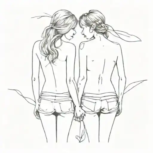 A life story of 2 girls how meet and fall in love, but can’t marry or live together because of society  tattoo design idea