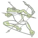 ninja frog bow and arrow tattoo design idea