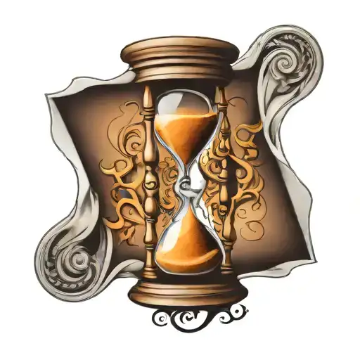 Hourglass tattoo design idea
