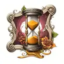 Hourglass tattoo design idea