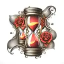 Hourglass tattoo design idea