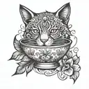 bowl tattoo design idea