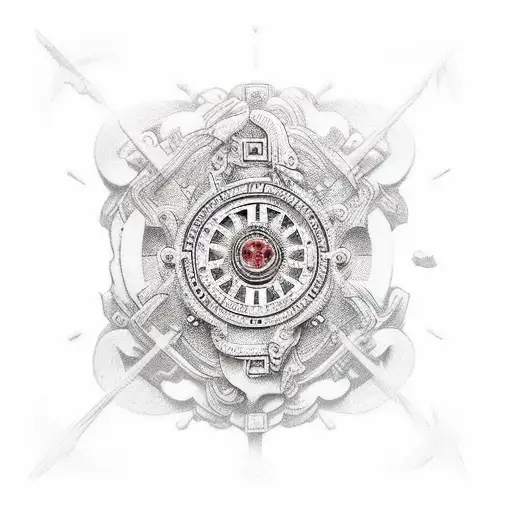 Stoic virtues tattoo design idea