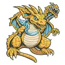 dragonite tattoo design idea