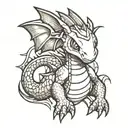 dragonite tattoo design idea