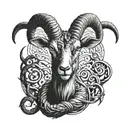 eldritch horror goat tattoo design idea
