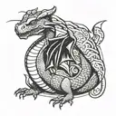 dragonite tattoo design idea