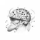 stuttering tattoo design idea