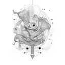 stuttering  tattoo design idea