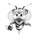 tweety, Bee, Piglet, Munkey tattoo design idea