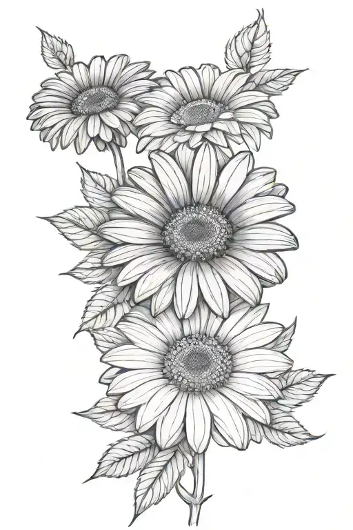 gerbera daisies tattoo design idea