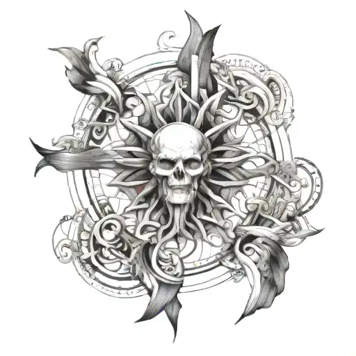 a mix of philosophy and psychology, aspects of davinci art tattoo design idea