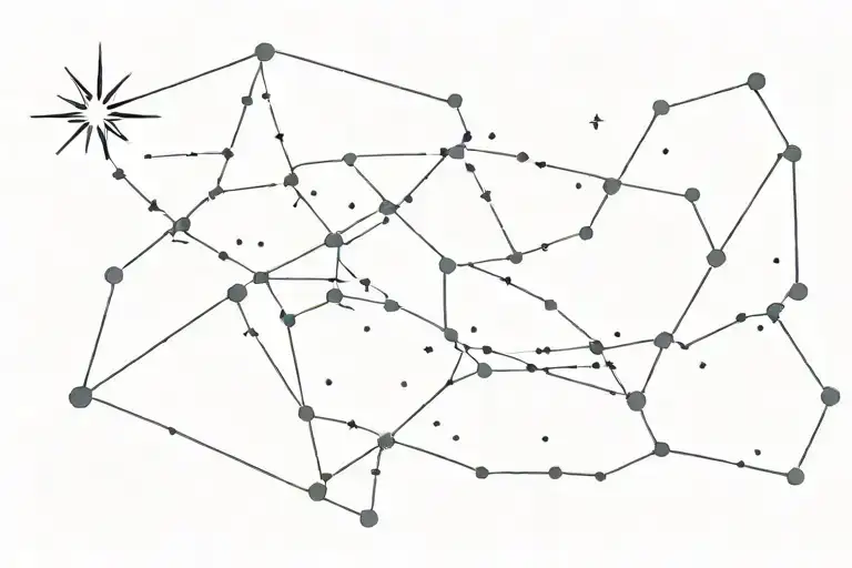 big dipper constellation tattoo design idea