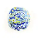 a window that let you see the starry night from vincent van gogh tattoo design idea