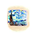 a window that let you see the starry night from vincent van gogh tattoo design idea