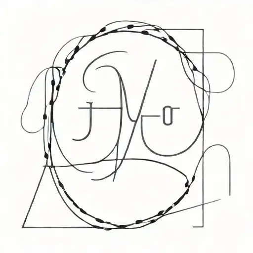 overlapping letters j o n t e a tattoo design idea
