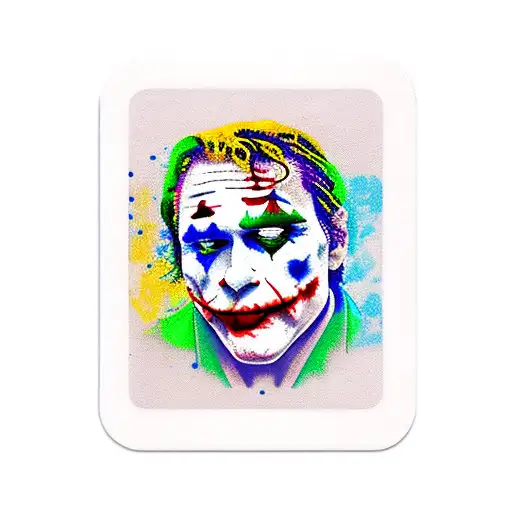 joker inside a ace card  tattoo design idea