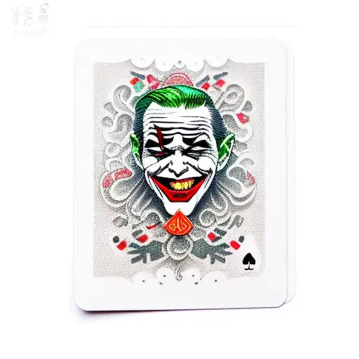 joker inside a ace card  tattoo design idea