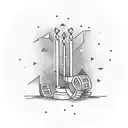 menorah with a soldier  tattoo design idea