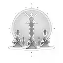 menorah with a soldier  tattoo design idea