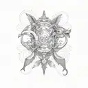 pisces with Taurus  tattoo design idea