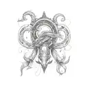 pisces with Taurus  tattoo design idea