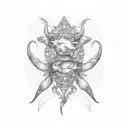 pisces with Taurus  tattoo design idea