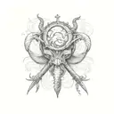 pisces with Taurus  tattoo design idea