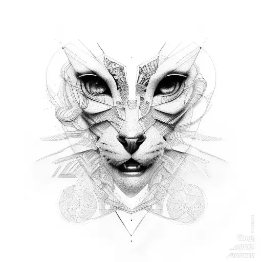 cyber realism tattoo design idea