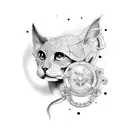 cyber realism tattoo design idea