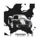 ferrari testarossa tattoo design idea