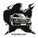 ferrari testarossa tattoo design idea