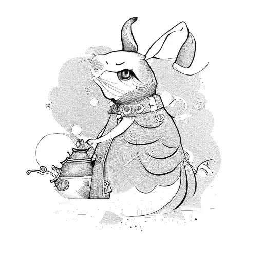 Word "Wonderful" with a minimalist back-ground inspired by Alice in Wonderland  tattoo design idea