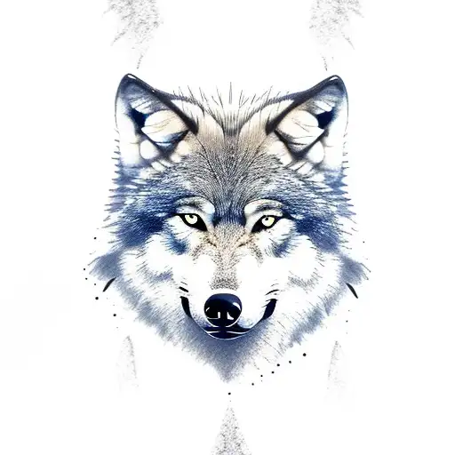 Wolf, dark wolf, matte black, lone wolf, alpha tattoo design idea