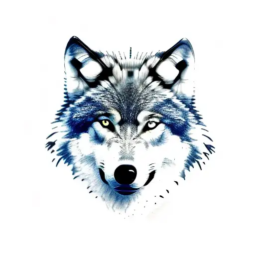 Wolf, dark wolf, matte black, lone wolf, alpha tattoo design idea