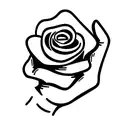 socialist fist holding rose tattoo design idea