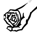 socialist fist holding rose tattoo design idea