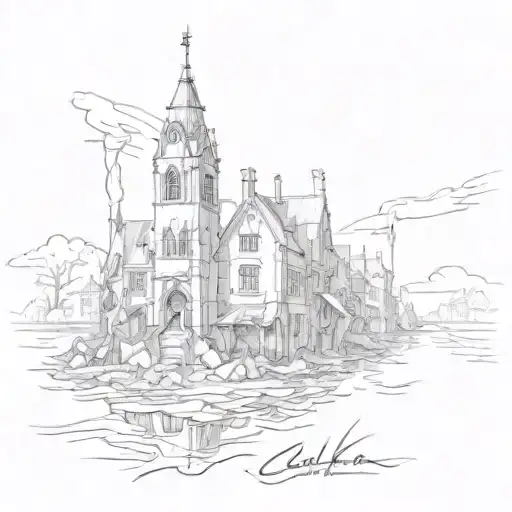 great colchester earthquake  tattoo design idea