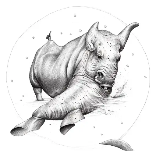 trampstamp, perhaps a dolphine, bull or pizza slice? tattoo design idea