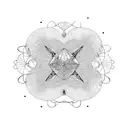 1312 with small heart  tattoo design idea