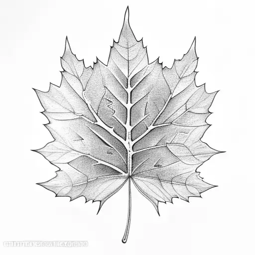 Leaf tattoo design idea
