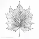 Leaf tattoo design idea