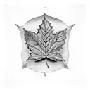 Leaf tattoo design idea