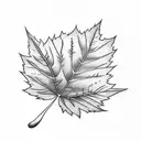 Leaf tattoo design idea